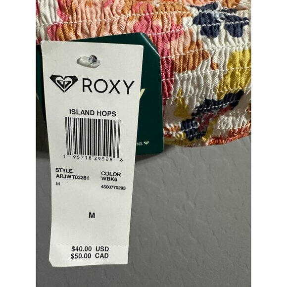 Roxy Island Hops Floral Halter Top Medium 100% Viscose Multicolor - Picture 3 of 6